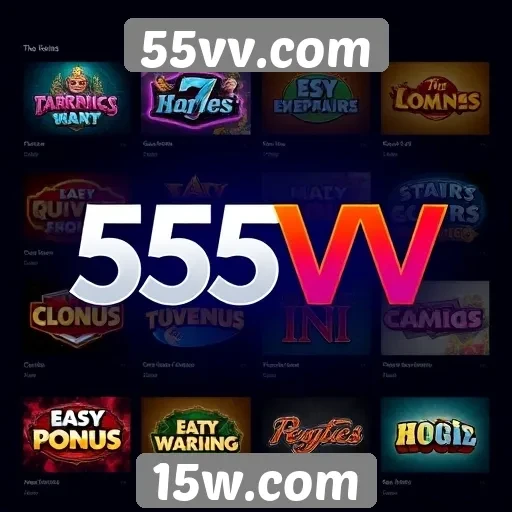 Variedade de jogos disponíveis no 55vv.com